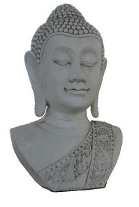 DECO GRANIT - buste de bouddha en pierre reconstituée - Statuette