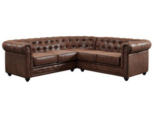 WHITE LABEL - canapé chesterfield - Canapé D'angle