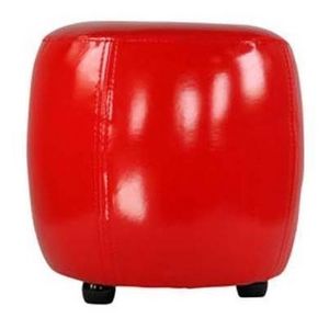 International Design - pouf rond pvc - couleur - rouge - Pouf
