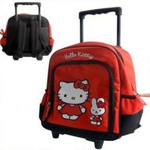 HELLO KITTY - trolley hello kitty rouge - Sac D'écolier