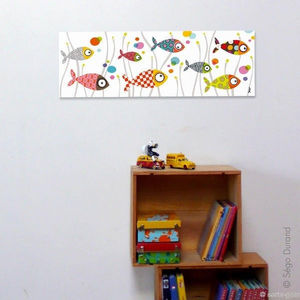 SERIE GOLO - toile imprimée mille bulles 60x20cm - Tableau Décoratif Enfant