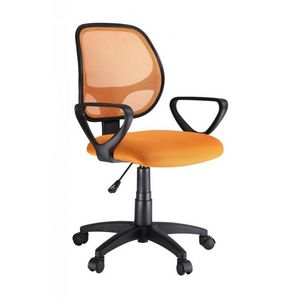 WHITE LABEL - chaise fauteuil de bureau orange - Fauteuil De Bureau
