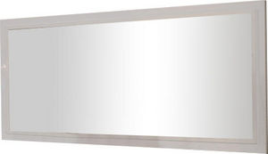 WHITE LABEL - miroir salle à manger 140cm coloris blanc brillant - Miroir
