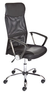 WHITE LABEL - chaise de bureau moderne coloris noir - Chaise De Bureau