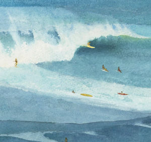 ISIDORE LEROY - surf guéthary - Papier Peint Panoramique