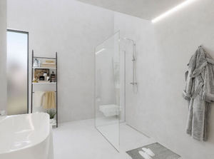 Pare muret pour douche et salle de bain atelier noir - Milan