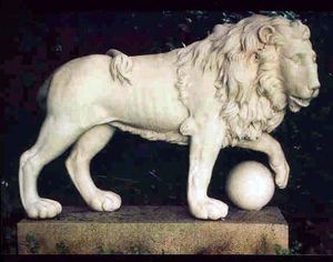 Thomason Cudworth - coade lion - Sculpture Animalière