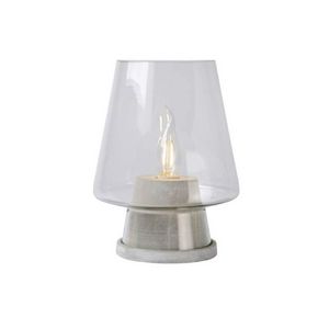 LUCIDE - lampe de table glenn moderne gris - Lampe À Poser