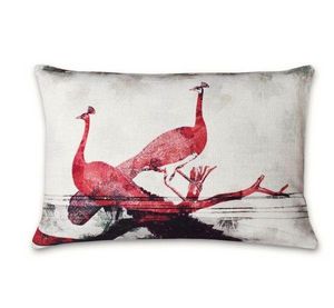 BIANKA LEONE - paons sauvages - Coussin Rectangulaire