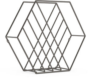 Umbra - rangement magazine structure hexagonale zina - Porte Revues