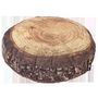 Coussin rond-MEROWINGS-Forest Annual Ring Cushion