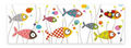 Tableau décoratif enfant-SERIE GOLO-Toile imprimée mille bulles 60x20cm