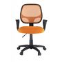 Fauteuil de bureau-WHITE LABEL-Chaise fauteuil de bureau orange