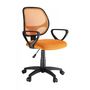 Fauteuil de bureau-WHITE LABEL-Chaise fauteuil de bureau orange