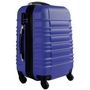Valise à roulettes-WHITE LABEL-Lot de 4 valises bagage ABS bleu