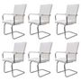 Chaise-WHITE LABEL-6 chaises de salle à manger blanches