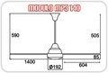 Ventilateur de plafond-LBA HOME APLLIANCE-Ventilateur de plafond 140 Cm industriel metalliqu