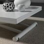 Table basse relevable-WHITE LABEL-Table basse relevable extensible LIFT WOOD blanche