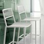 Chaise haute de bar-FAST-EASY - tabouret de bar en aluminium blanc
