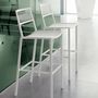 Chaise haute de bar-FAST-EASY - tabouret de bar en aluminium blanc