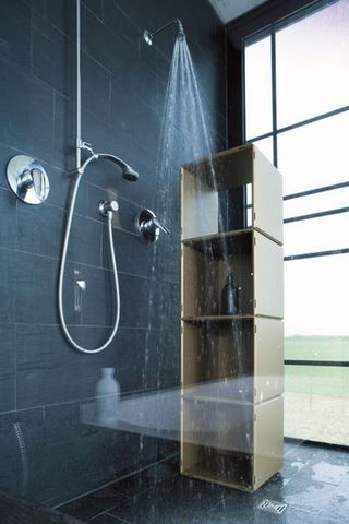 Qubing - Armoire de salle de bains-Qubing-colonne de rangement dans une douche à l'Italienne