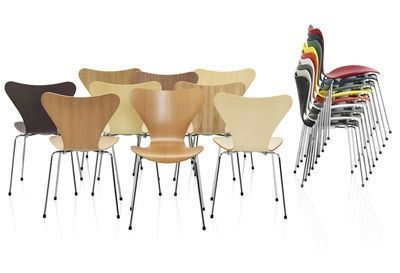 Arne Jacobsen - Chaise-Arne Jacobsen-Chaise Sries 7 Arne Jacobsen 3107 Bois structur Vi