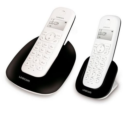 LOGICOM - Téléphone-LOGICOM-Tlphone DECT Manta 250 Duo - noir/blanc