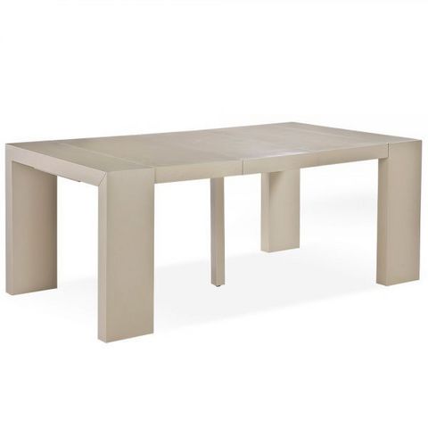WHITE LABEL - Table de repas rectangulaire-WHITE LABEL-Table console extensible 3 rallonges Melton