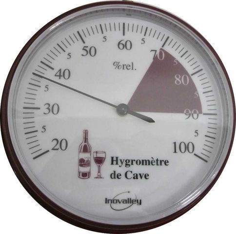 Inovalley - Thermomètre à vin-Inovalley-Thermomètre hygromètre de cave de 20 à 100%