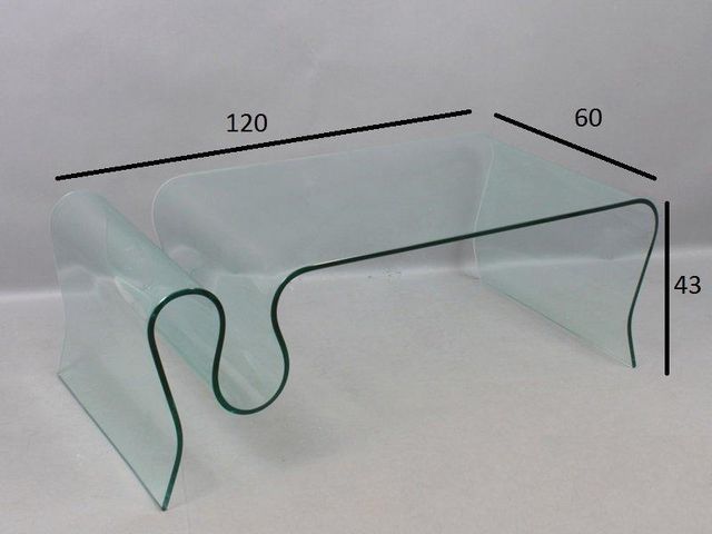 WHITE LABEL - Table basse forme originale-WHITE LABEL-Table basse IRIS en verre.