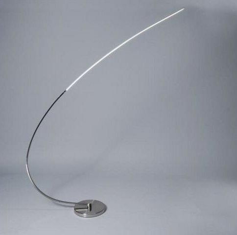 WHITE LABEL - Lampadaire-WHITE LABEL-Lampadaire arc LUNE design acier éclairage LED