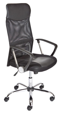WHITE LABEL - Chaise de bureau-WHITE LABEL-Chaise de bureau moderne coloris noir