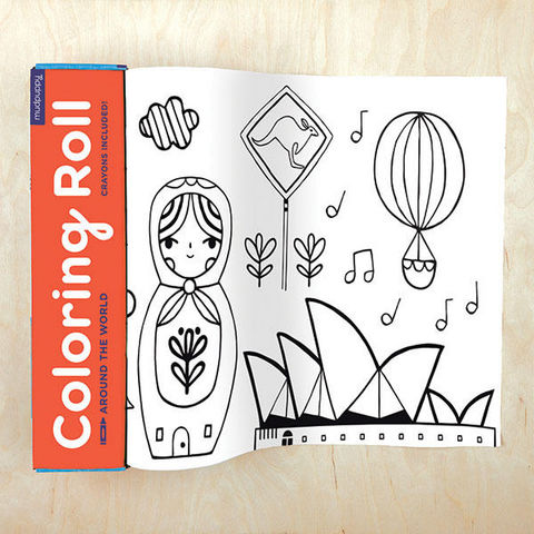 BERTOY - Cahier de coloriage-BERTOY-Coloring Roll Around The World
