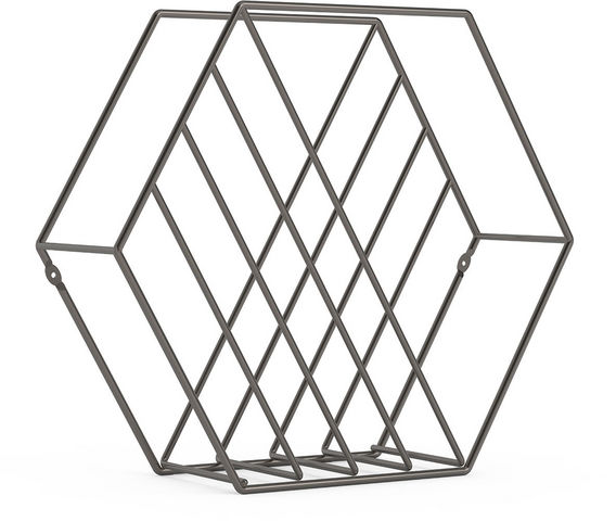 Umbra - Porte-revues-Umbra-Rangement magazine structure hexagonale Zina