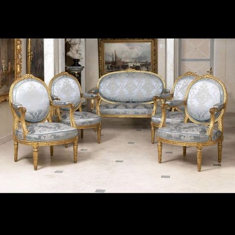 Galerie de Souzy - Salon-Galerie de Souzy-Ensemble canapé et quatre chaises