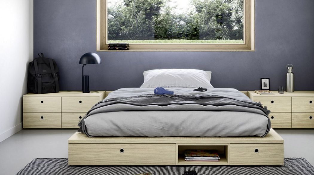 NIDI Double bed with drawers Double beds Furniture Beds  | 