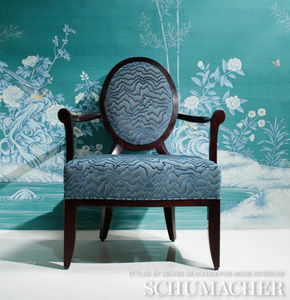 SCHUMACHER - zambezi velvet | slate blue - Furniture Fabric