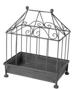 SEMA DESIGN - cage décorative rectangulaire en métal 27,5x18,5x3 - Birdcage
