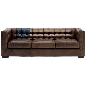 Andrew Martin - canapé en cuir vieilli - Chesterfield Sofa