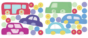 Wallies - stickers chambre bébé en voiture - Children's Decorative Sticker