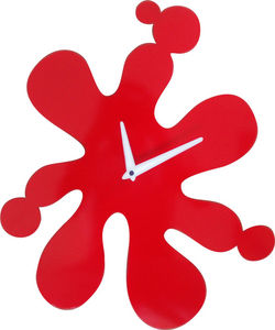 HORA - horloge murale splash rouge - Wall Clock
