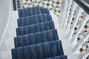 Roger Oates - kasuri indigo - Stair Carpet