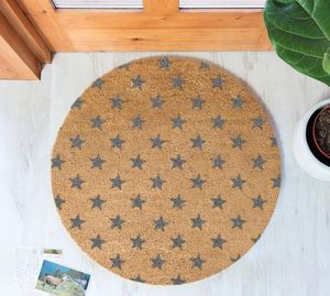 ARTSY DOORMATS - grey stars circle doormat - Doormat