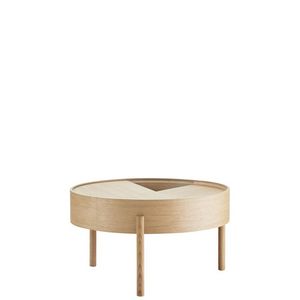 WOUD - arc - table basse plateau rotatif ø 66 cm - Round Coffee Table