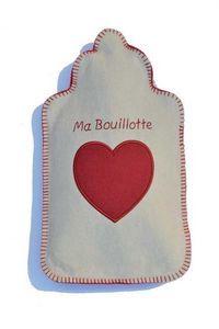 LES BOUILLOTTES DE BEA - ma bouillotte écru/rouge - Hot Water Bottle