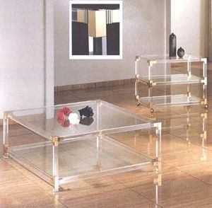ACRIME - 2 shelves table - 3 shelves t.v.trolley - Square Coffee Table