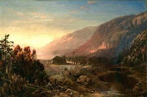 ERNEST JOHNSON ANTIQUES - autumn sunrise - Landscape Painting