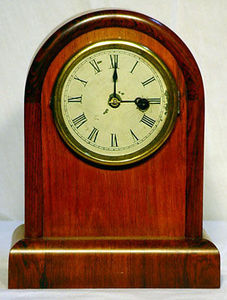 KIRTLAND H. CRUMP - round top cottage clock with rosewood case - Desk Clock