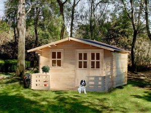 Chalet & Jardin - chalet de jardin en sapin 15,92 m² avec terrasse - Wood Garden Shed