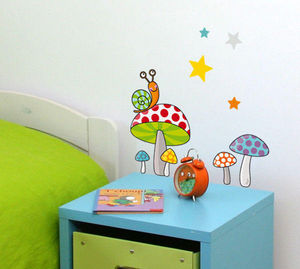SERIE GOLO - petits champipis - Children's Decorative Sticker